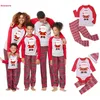 2020 Dopasowanie strojów rodzinnych świąteczne piżamy PJS Zestawy dzieci dla dzieci dorosłych nuty nocne odzież Rodzina Casual Santa Ubrania LJ2407603