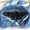 Denim Husdjur Hund Broderad Väst Kläder Hål Cowboy T-shirt Kostymer För Små Hundar Djurdesign Jean Puppy Jacka Kläder