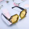 Women039s Nuovi occhiali da sole con diamanti rotondi Occhiali da vista con strass di lusso retrò Occhiali da vista di marca di lusso Occhiali da sole Occhiali UV8691610