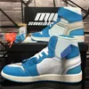 Toppkvalitet Män Dam Jumpman 1s Basketskor Hög OG Fragment Design x 1 Mörk Mocka UNC University Blå Chicago Smoke Grå Obsidian Sport Löparsneakers