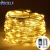 Strings 5/10/30/50/100/120M LED String Lights Street Fairy Remote Control Waterproof Outdoor Christmas Garden Wedding Party Decor