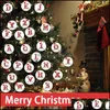 Decorações de Natal Festivo Festa Fontes Home Jardim 26pcs Letras De Madeira Ornamentos Para Árvore de Xmas Tags DIY Ano De Artesanato Drop Del