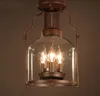 Loft Vintage Industrial LED Rust Glass Loft Cafe Bar Restaurant Bedroom Ceiling Lamp Light Droplight Deco