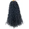 Vague déesse Locs Crochet cheveux rivière Faux Locs ondulé Crochet avec cheveux bouclés synthétique tressage Extension de cheveux gitane Bohe Locs