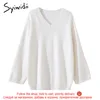 Syiwidii ​​Cashmere överdimensionerad tröja Kvinnor Solid Korean Top V Neck Loose Casual Pullovers Female Sticked Winter Sweater Women 201225