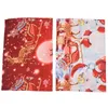 Noel ev tekstili pamuk yatak örtüsü yüksek kaliteli 4 adet yatak seti (renk: kırmızı) C1018