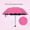 3 folding Color Changing UmbrellaWaterborne Flowering Girl Princess Parasol Umbrella Sun Rain Portable Foldable Umbrella Gift 201116