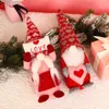 Saint Valentin Fête Gnomes Cadeaux Vacances Figurines En Peluche Suédois Tomte À La Main Nain Maison De Bureau En Peluche Décor RRA11103