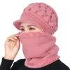 Bonnet / bouchons de crâne 2021 femelle couche plus chaude automne bonnet d'hiver chapeaux masque masque femme cicatf