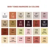 TOUCHFIVE 24 Colori Set di Tonalità della Pelle Pennarelli Artistici Artista Pennello Manga a Doppia Testa a Base di Alcool per Colorare 201222