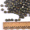 400 stücke gemischt schwarz und goldacryl alphabet / brief runde perlen für schmuck herstellung 7x4mm ykl0797 y200730