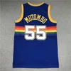 Koszulki do koszykówki uniwersyteckiej Danvers Dikembe #55 Mutombo Jersey Throwback Mens szyte retro wykonane na zamówienie rozmiar S-5xl