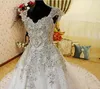 Foto reali Abito da sposa in tulle con scollo a V Scollo a V Bling Perline Abiti da sposa vintage economici Abiti da sposa 2019 Nigeria abito da sposa