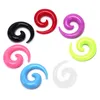 HOOP HUGGIE 16PCS / SET ACRYLIC Spiral Taper kött Tunnel Ear Stretcher Expander Stretching Plug Snail