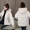 Hiver femmes Parkas décontracté épaissir chaud vestes rembourrées manteau femme solide style outwear veste de neige 2001X 201027