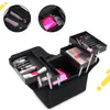 Mode kvinnor makeup stor kapacitet multilayer clapboard kosmetisk väska väska skönhet salong tatueringar nail art verktyg bin MJ förvaringsväskor