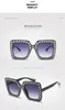 نظارة شمسية كبيرة الحجم مربع النظارات الشمسية نساء أزياء الظلال الوردية للنساء نظارات شمس كبيرة UV400
