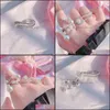 Autres accessoires de mode 425 Pearl Womens Net Red Cool Wind Rotating Index Finger Ring Zircon Micro Set Drop Delivery 2021 L7Z2L