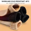 1 пара зимних теплых женщин утолщение термальной шерсти кашемировые снежные носки бесшовные бархатные сапоги напольные спальные женские носки