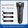 Freeshipping Electric Shaver 3D Rotary Electric Facial Shaver USB Oplaadbare Wasbare Drievoudige Hoofd Scheermes met Baard Trimmer voor Mannen Scheermes