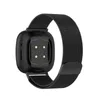 Fitbit Versa를위한 금속 스마트 스트랩 4 3 Sense Wristband 스테인리스 스틸 시계 팔찌 메쉬 스트랩 교체