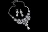 Biżuteria 3pcs kryształowe kryształowe zestaw biżuterii nośnej Zestawy kolczyki