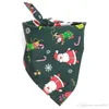 Christmas Pet Dog Bandana Bavaglino per cani Sciarpa Lavabile Morbido cotone Babbo Natale Stampa Cucciolo Fazzoletto Papillon Accessori per toelettatura animali WVT0994