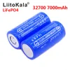 Partihandel Liitokala 3.2V 32700 7000mAh 6500mAh LIFEPO4 Batteri 35A Kontinuerligt urladdning Max 55a Högkraftbatteri + Nickel