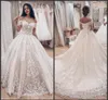 Nowa Moda Koronki Suknie Ślubne Suknie Ślubne Off Aplikacja Ramię Długość Płaski Tulle Tulle Suknie Ślubne Suknie Ślubne Vestidos