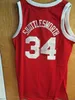 Stitched Custom Jesus Shuttlesworth Big State # 34 Röd Basketball Jersey Män Kvinnor Ungdom XS-5XL