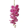 2 Stück künstliche, hochwertige Vanda-Orchideen aus Latex, 9 Köpfe, fühlen sich echt an, asiatische Phalaenopsis für die Blumendekoration zu Hause, Y0104