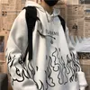 Плюс размер зимней одежды Толстовка женщин негабаритный Harajuku Hoodie Корейский стиль Streetwear Tops Print Print Pullovers 201216