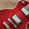 Nieuwe aankomst aangepaste rode elektrische gitaar met ebbenhouten toets en kleurrijk rond lichaam, chroom hardware, hoge kwaliteit guitarra