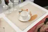 漫画の動物かわいい豚印刷個々のテーブルマットパッドの家のキッチンアクセサリーPlacematボウルカップマグコースターMantel T200703