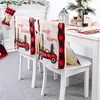 Gitter Auto Weihnachtsbaum Esszimmerstuhl Abdeckkappe Abendessen Stuhl Weihnachten Kappe für Home Küche Esszimmer Dekor JK2010XB