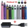 Evod 예열 Vv 배터리 650 / 900 / 1100mAh 가변 전압 전자 담배 510 나사 vape 펜 전자 cig usb 충전기 EGO CE4 CE3 MT3