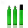 2021 10 ml lege glazen rol op fles blauwe rode groene rollencontainer 1 / 3OZ voor essentiële olie, aromatherapie, parfums en lippenbalsems