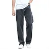 2021 primavera estate comodo cotone stretch jeans in denim sottile jeans classici da uomo di marca leggeri dritti larghi jeans di grandi dimensioni G0104