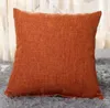 Soffa kudde täcker linne fyrkantig dekorativ kudde bakkuddar täcker juldekoration ren färg vardagsrum sofadecoration wy123dxp-wll