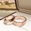 4-6mm Anelli d'amore per donne e uomini Gioielli di design di lusso Moda Classico Anello in oro rosa Amante Anello delicato Gioielli Taglia 5-11 Anelli