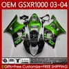 حقن Green Greaty Mold Body for Suzuki GSX-R1000 GSXR 1000 CC GSXR-1000 K 3 2003-2004 هيكل السيارة 67NO.137 K3 1000CC GSXR1000 03 04 GSX R1000 2003 2004 OEM FALTINGS KIT