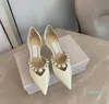 Pearl hollow Dress Shoes high heels patent leather rhinestone shoes wedding shoes Shallow toe heel pointed lady sandals Bride Luxury designer classic