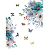 Stickers Muraux Fleurs Peintes Papillon Salon Chambre Porche Décoration Stickers Amovible Romantique Décor À La Maison