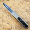 A163 3300 Grey Black handle Pocket Knife Bule Feather 440 Blade Dual Action Fixed Blade Knifes Tactical Fishing EDC Survival Tool