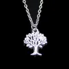 Fashion 22*17mm Life Tree Pendant Necklace Link Chain For Female Choker Necklace Creative Jewelry party Gift