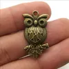 Lot 50 pcs Hibou Antique Bronze Charmes Pendentifs Fabrication de Bijoux DIY Porte-clés Pendentif Pour Bracelet Boucles D'oreilles 30*16mm DH0833