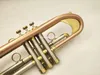 Högkvalitativ BB Tune Trumpet Brass Plated Lacked Gold Professional Musical Instrument Med Fodral Gratis Frakt