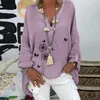 Women's Blouses & Shirts Undefined Brand Woman Summer O-neck Big Size Tunic Tops 2022 Casual Short Sleeve Print Oversize Blouse Blusa Femini