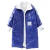 2020 New Style Bright Surface Down Jacket femmes mi-longueur d'hiver de style coréen Nouveau style lâche et Plussized long manteau chaud T200115