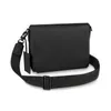 Taschen Aktentaschen Herren AEROGRAM Messenger Leder Schwarz Schulter-Crossbody